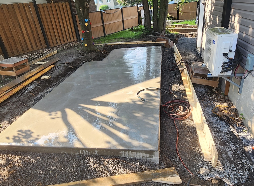 dalle de béton résidentiel à Longueuil
